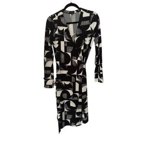 Ann Taylor Long Sleeve Wrap Dress with Tie Waist - Small